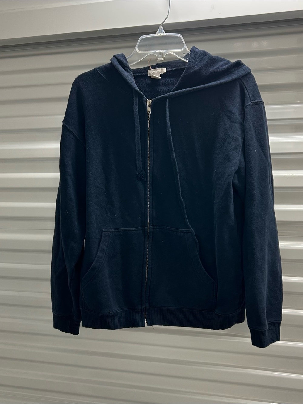 J. Crew Dark Navy Knit Zip Hoodie